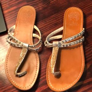 Vince Camuto gold embellished sandals size 7
